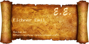 Eichner Emil névjegykártya